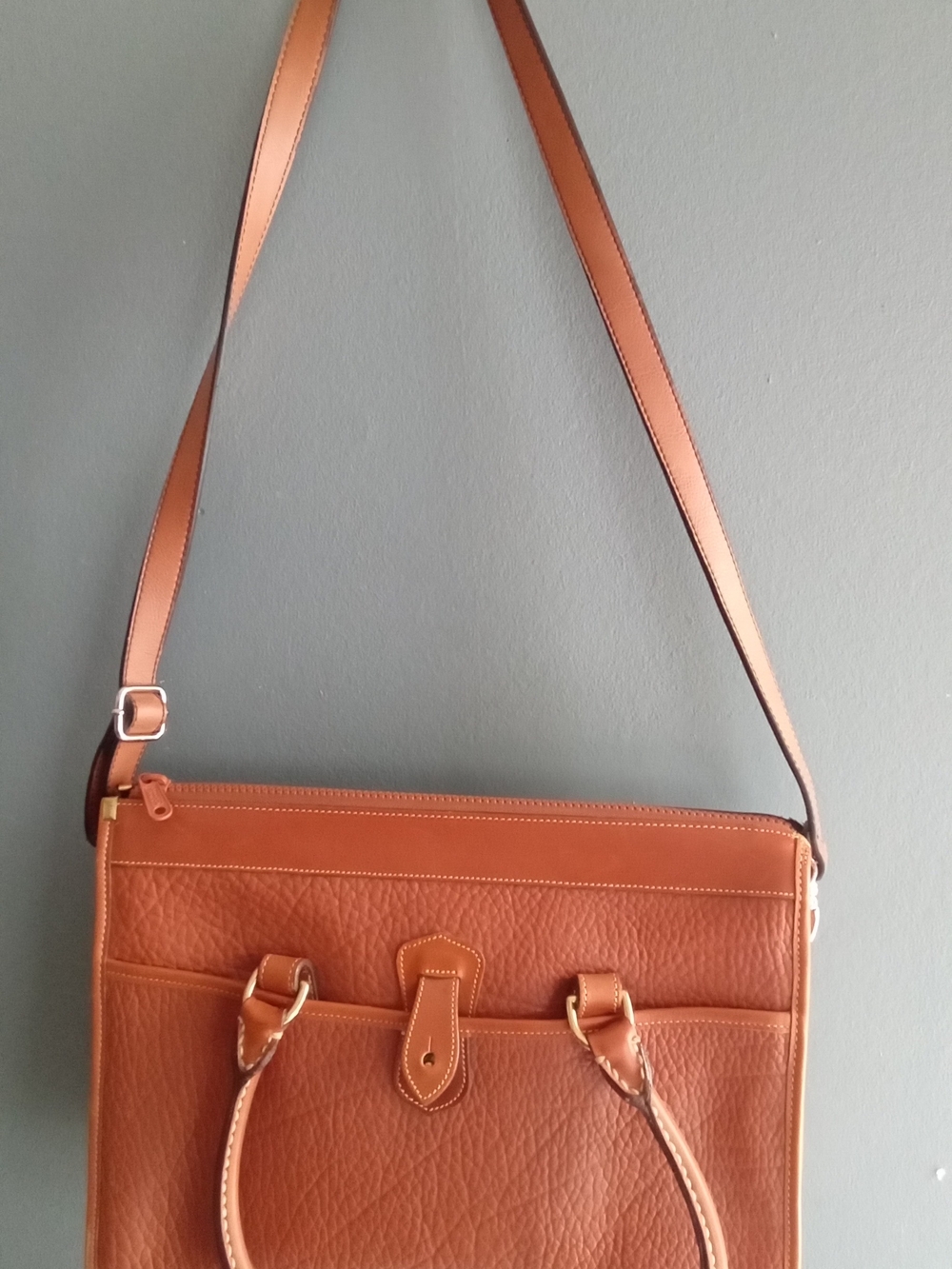 Dooney & Bourke Saddle Brown Leather Shoulder Bag